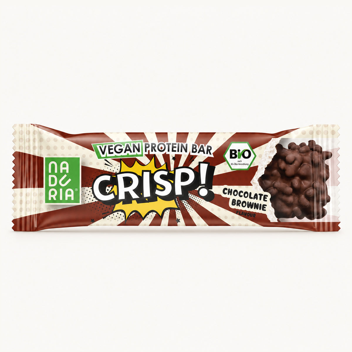 CRISP! Bio Vegan Proteinriegel – Chocolate Brownie, Einzelriegel