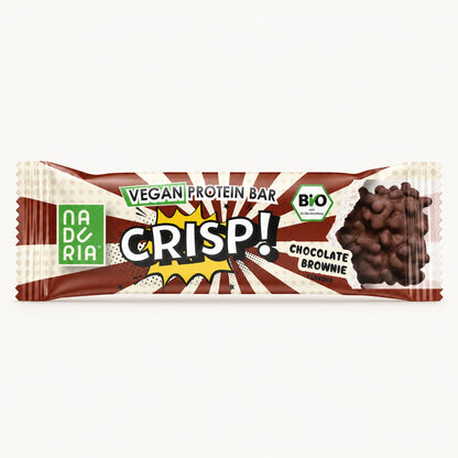 CRISP! Bio Vegan Proteinriegel – Chocolate Brownie, Einzelriegel