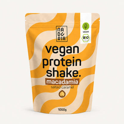 Bio Vegan Protein Shake – Macadamia Salted Caramel, 1.000 g