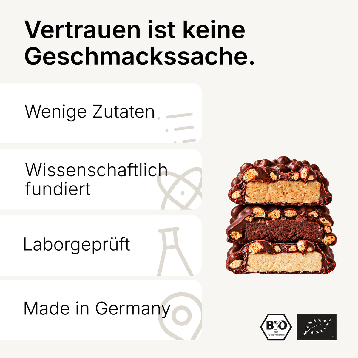 CRISP! Bio Vegan Proteinriegel – Vanilla Cookie Dough, Einzelriegel