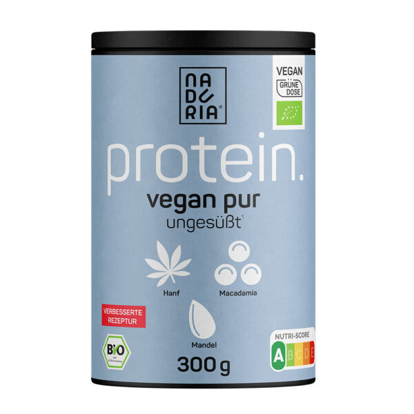 NADURIA_Protein_Vegan_Pur_Produktbild mit Nutri-Score
